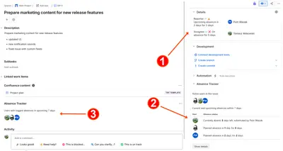 Absence Tracker - Leave & Vacation Management for Jira for Atlassian — screenshot