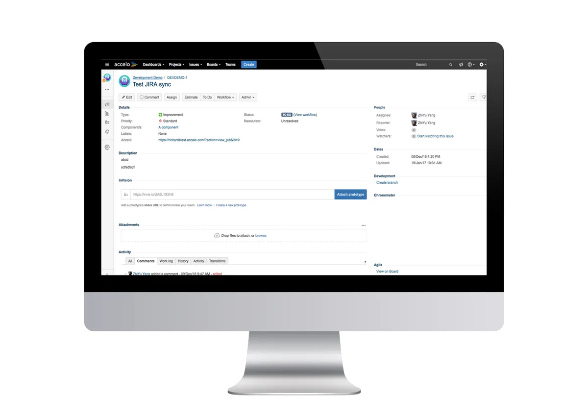 Accelo — screenshot from the Atlassian Marketplace listing