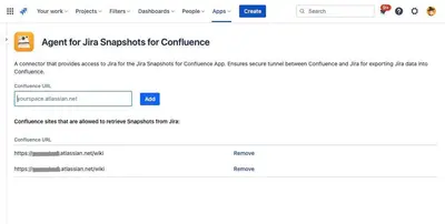 Access Agent for Jira Snapshots for Confluence for Atlassian — screenshot