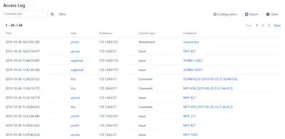 Access Log for Jira for Atlassian — screenshot