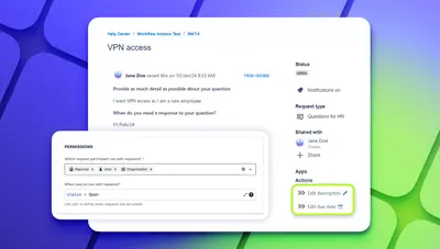 Actions for Jira Service Management for Atlassian — screenshot