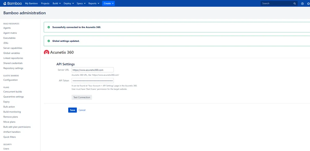 Acunetix 360 — screenshot from the Atlassian Marketplace listing