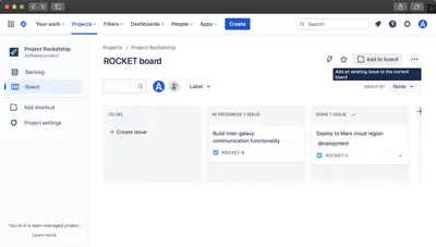 Add to Board for Jira Cloud for Atlassian — screenshot