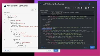ADF & Storage Format Editor for Confluence for Atlassian — screenshot