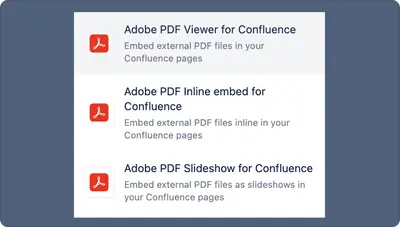Adobe PDF for Confluence for Atlassian — screenshot