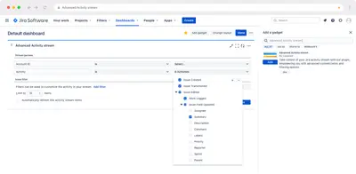 Advanced Activity Streams for Jira for Atlassian — screenshot