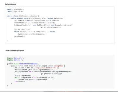 Advanced Code Block for Confluence for Atlassian — screenshot