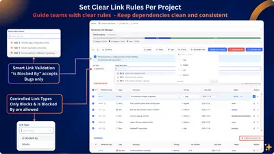 Advanced Link Manager for Jira (Dependency Link Manager) for Atlassian — screenshot