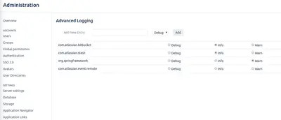 Advanced Logging for Bitbucket for Atlassian — screenshot