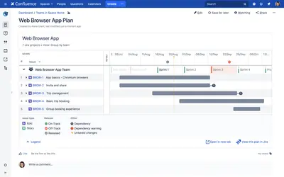 Advanced Roadmaps for Jira in Confluence for Atlassian — screenshot