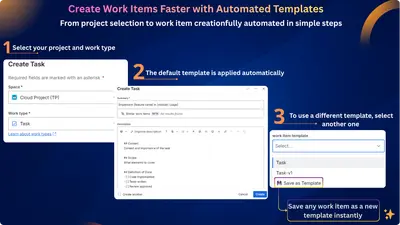 Advanced Work Item Templates for Jira Free for Atlassian — screenshot