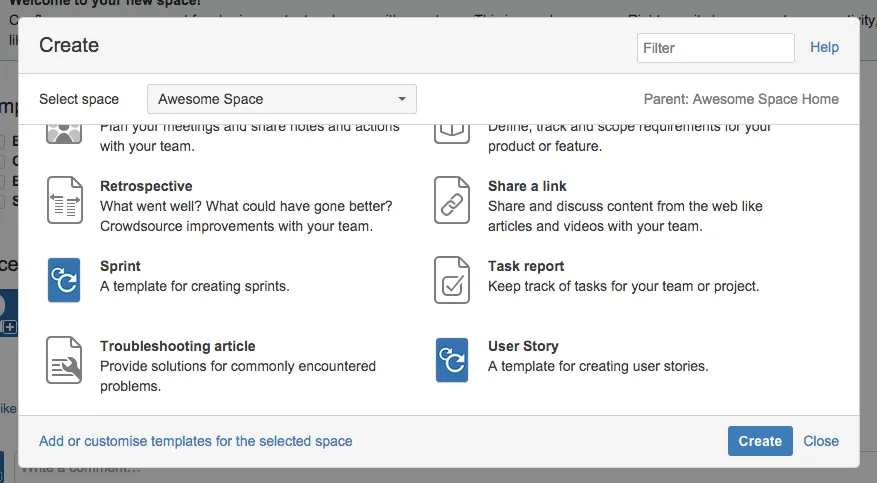 Agile Blueprint — screenshot from the Atlassian Marketplace listing