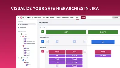 Agile Hive | SAFe Structure ART PI Planning Roadmaps for Atlassian — screenshot