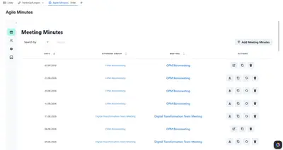 AgileMinutes - Meeting Minutes for Jira for Atlassian — screenshot