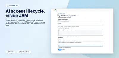 AI Clearance - AI Tool Access Lifecycle for Jira for Atlassian — screenshot