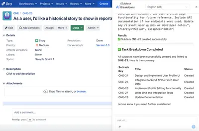 AI for Jira for Atlassian — screenshot