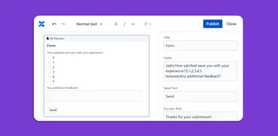 AI Forms+ for Confluence for Atlassian — screenshot