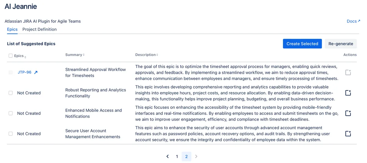 AI Jeannie — screenshot from the Atlassian Marketplace listing