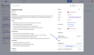 Alloy – AI Prototyping for Jira for Atlassian — screenshot