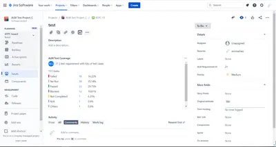 ALM - Test Management for Jira Cloud for Atlassian — screenshot