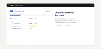 Alpha Checklist for Atlassian — screenshot