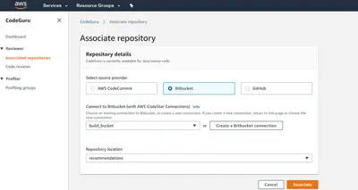 Amazon CodeGuru Reviewer and Bitbucket for Atlassian — screenshot
