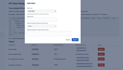 API Key Manager for Jira for Atlassian — screenshot