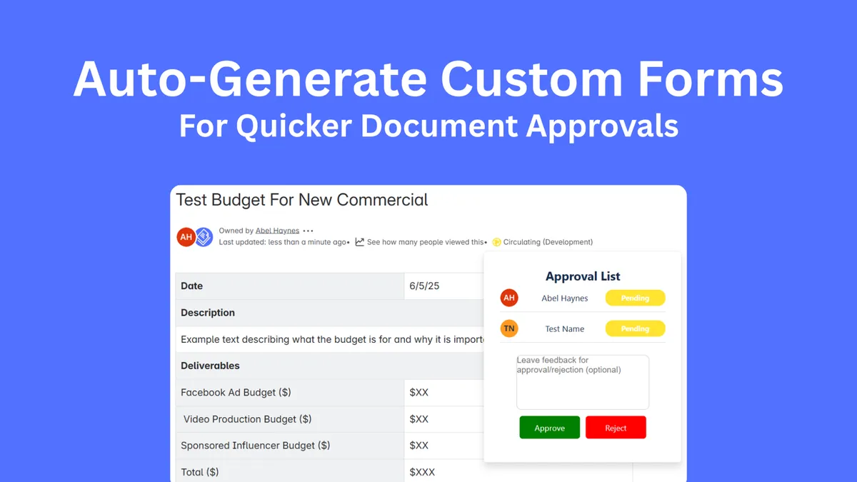 Approval Forms For Confluence — screenshot from the Atlassian Marketplace listing