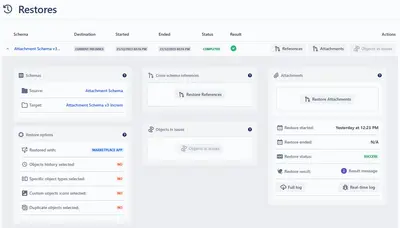 Assets Attachments Backup & Migration for Atlassian — screenshot