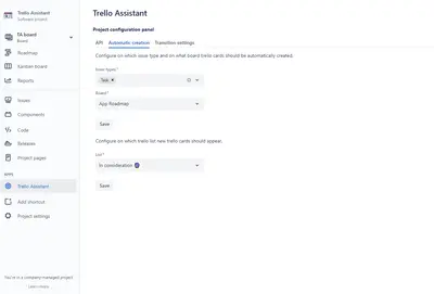 Assistant for Trello for Atlassian — screenshot