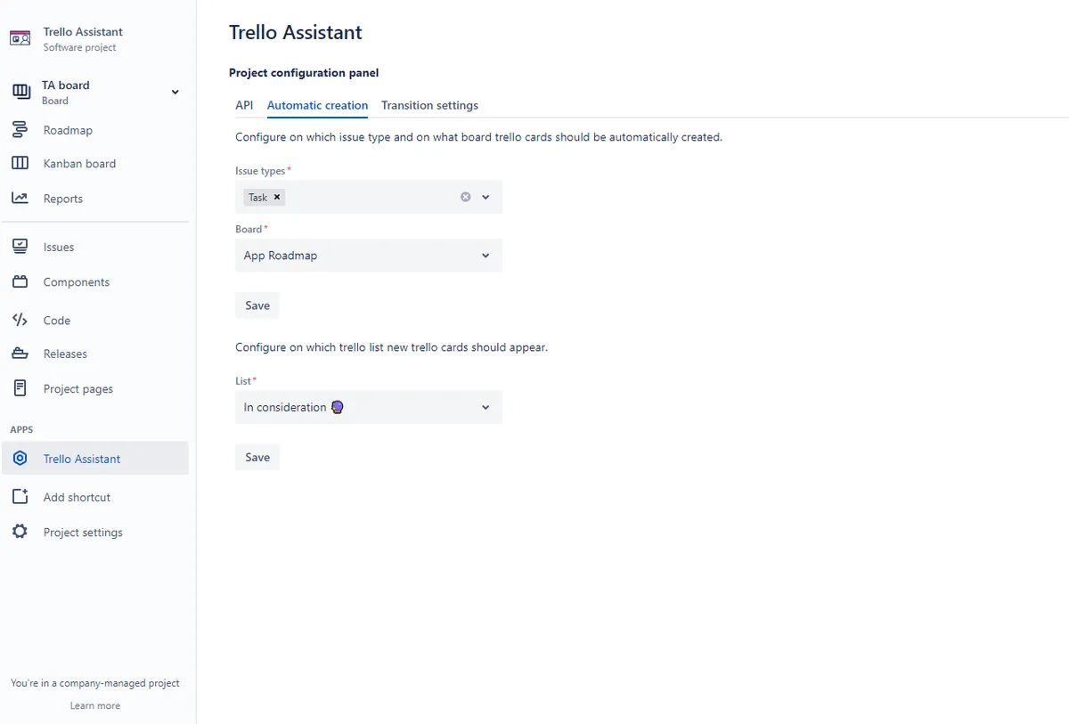 Assistant for Trello — screenshot from the Atlassian Marketplace listing