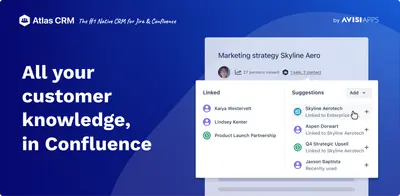 Atlas CRM - Customers and Sales in Confluence for Atlassian — screenshot