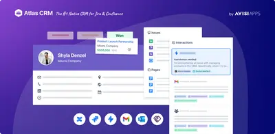 Atlas CRM - Customers and Sales in Jira for Atlassian — screenshot
