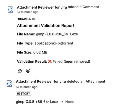 Attachment Reviewer for Jira for Atlassian — screenshot