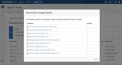 Attachments usage for Atlassian — screenshot