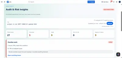 Audit & Risk Insights for Atlassian — screenshot