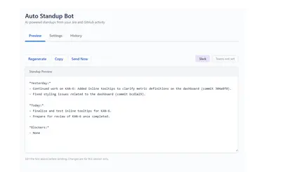 Auto Standup Bot for Atlassian — screenshot