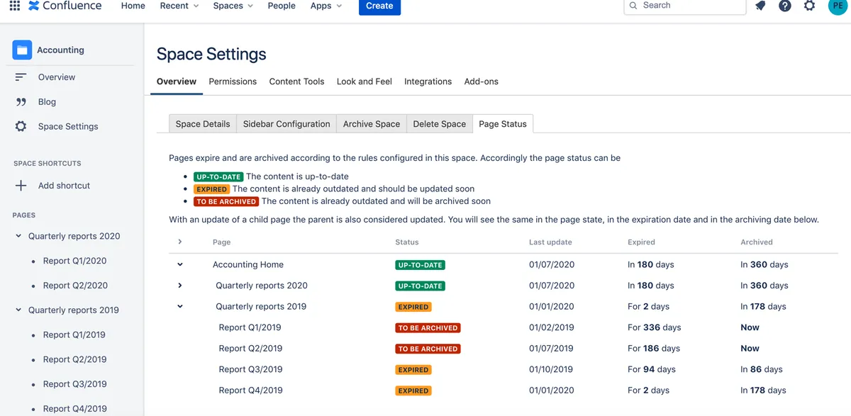 Automatic Archiving for Confluence Cloud — screenshot from the Atlassian Marketplace listing