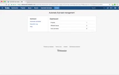 Automatic Subtasks for Atlassian — screenshot