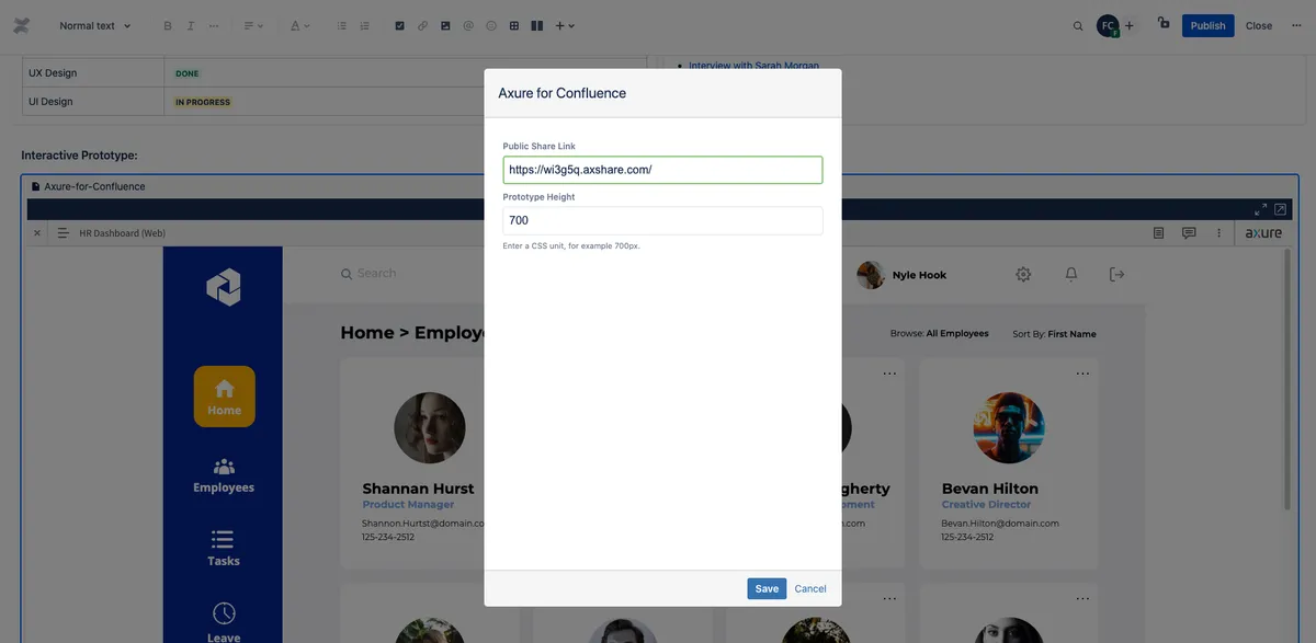 Axure for Confluence — screenshot from the Atlassian Marketplace listing
