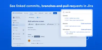 Azure Git Listener for Jira for Atlassian — screenshot