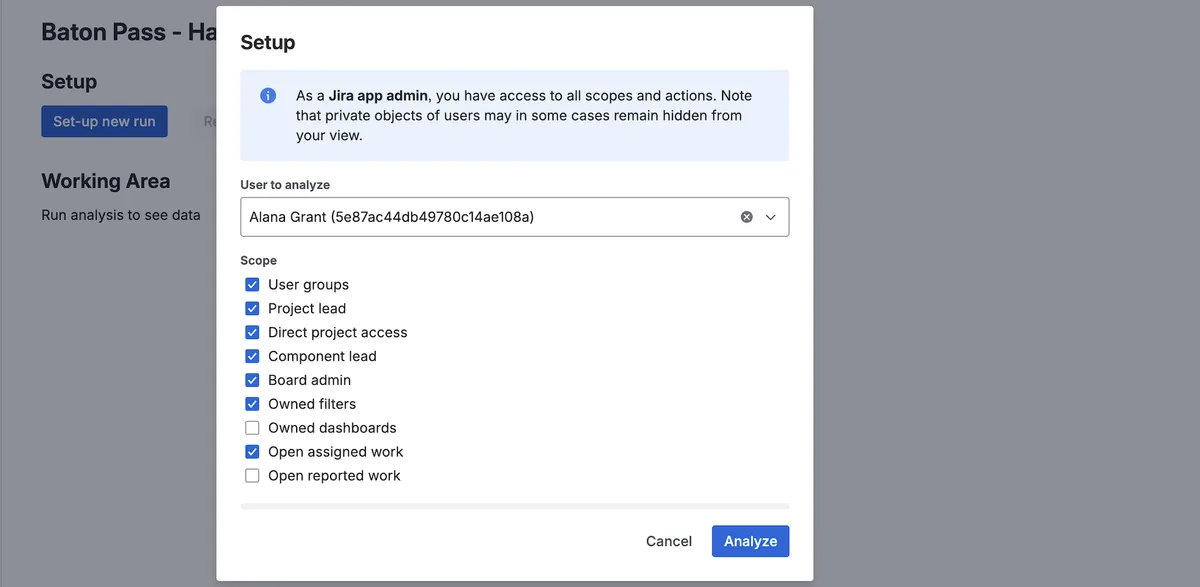 BatonPass — screenshot from the Atlassian Marketplace listing