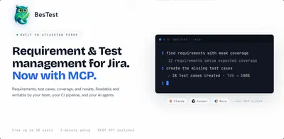 BesTest - Requirements & Test Management for Jira with MCP for Atlassian — screenshot