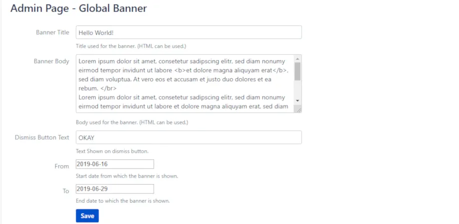 Better Announcement Banner — screenshot from the Atlassian Marketplace listing