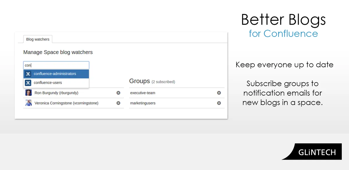 Better Blogs for Confluence — screenshot from the Atlassian Marketplace listing