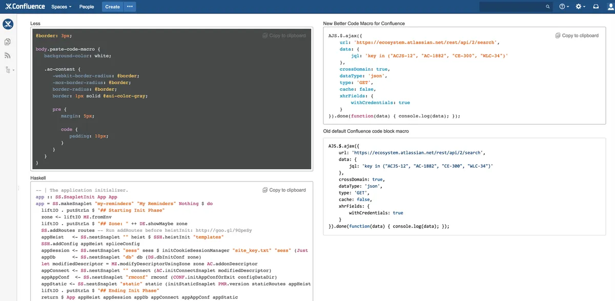 Better Code Macro for Confluence — screenshot from the Atlassian Marketplace listing