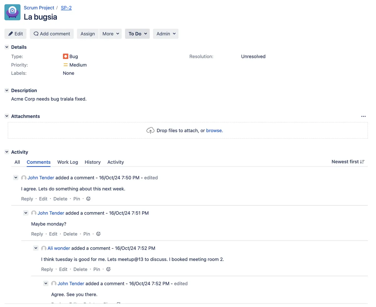 Better comments with reply — screenshot from the Atlassian Marketplace listing