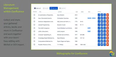 Bibliography for Confluence for Atlassian — screenshot