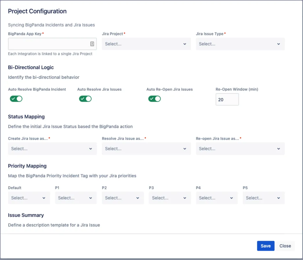 BigPanda — screenshot from the Atlassian Marketplace listing
