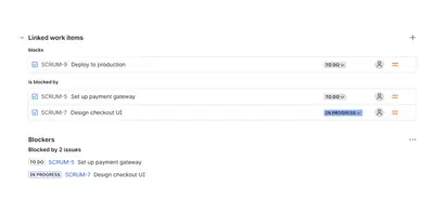 Blockers for Jira for Atlassian — screenshot